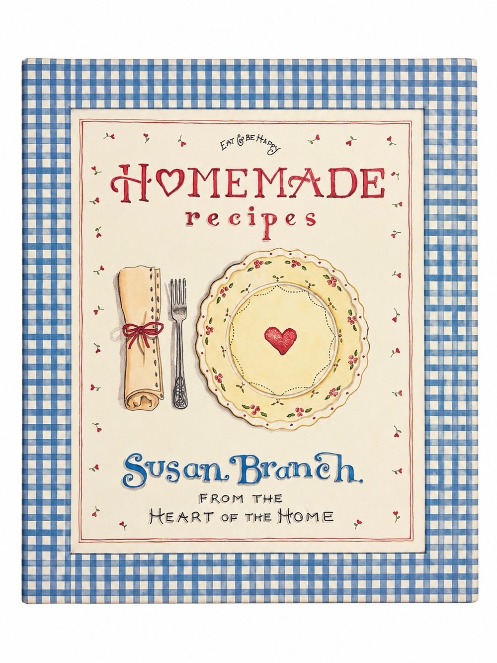 Homemade Recipes Cookbook - Blue Gingham Cover
